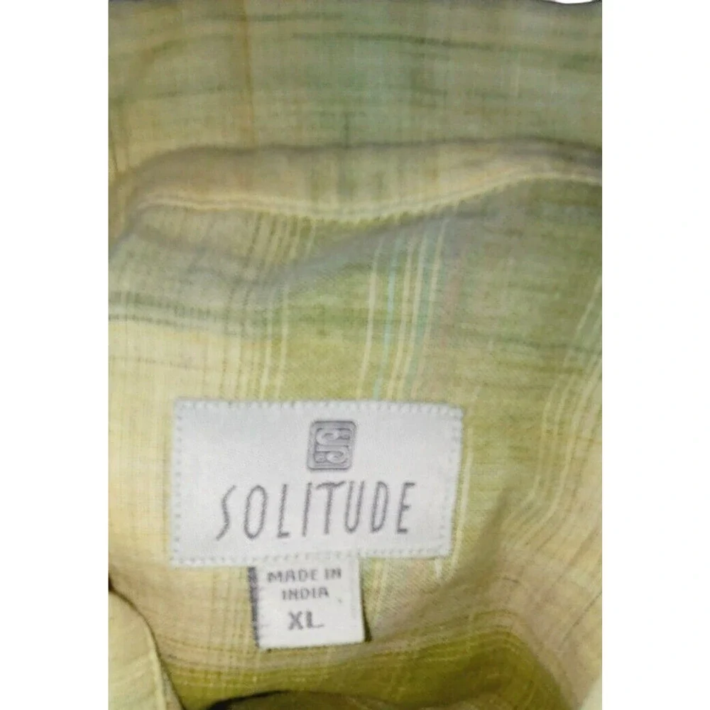 Solitude Button Up Short Sleeve‎ Shirt Size XL